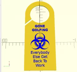 Gone Golfing Door Hanger