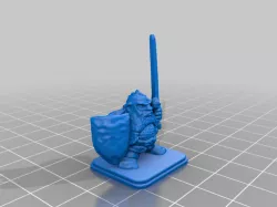 HeroQuest Dwarf Chainmail Shield Helmet Long Sword
