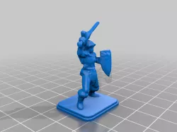 HeroQuest Female Barbarian Shield Helmet Long Sword 1