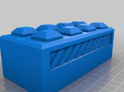 Legio Block Tank Trap Barrier for Wargaming (stackable)