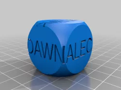 My CNAME DICname diceEustomized Text Dice