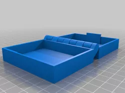 My CUSBbox6ustomized Hinged Box With Latch, Somewhat Parametric and Printable In One Piece