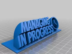 My Customized Sweeping 2-line name plate (managing in progress) 40 faces
