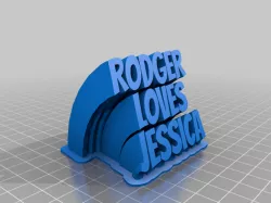 My Customized wifeSweeping 2-line name plate (text)