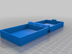 My CustomizeUSBbox2d Hinged Box With Latch, Somewhat Parametric and Printable In One Piece