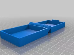 My CustomizeUSBbox4d Hinged Box With Latch, Somewhat Parametric and Printable In One Piece