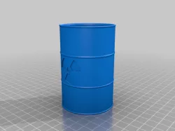 Radioactive Barrel Pen holder Storage Container