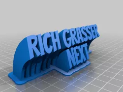 rich Customized Sweeping 2-line name plate (text)