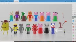 roblox PIGGY (robot MR P trap car angel zizzy billy solider piggy doggy foxy bunny clown mousy pandy alien memory torcher alien zombie weapon)