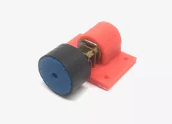 Robot wheels with rubber band treads