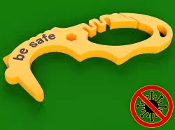 virus-proof tool to open doors and touch keypads without physical contact