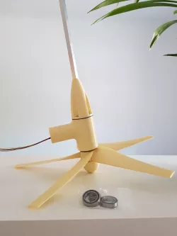 Wind turbine using brushless gimbal motor