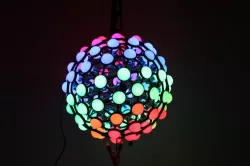 Ws2812 illuminated Sphere with Ping Pong Balls - Covid Style