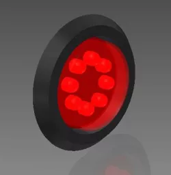 2 1/2" flush mount red LED light