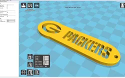 3D printable Green Bay Packers key-chain logo 4 3D model