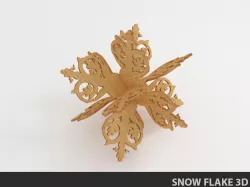 3D Snow flake 3D model