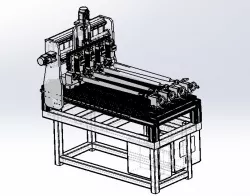4 AXIS 4 HEAD CNC CUE WOOD LATHE AND MILLINGROUTER