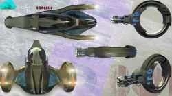 All Terrain Hubless Wheel Space Motocycle 3D model