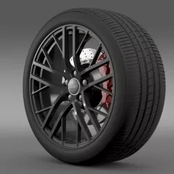 Audi R8 LMX  2014 wheel 3D model