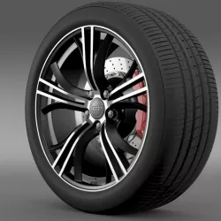 Audi R8 V10 Exclusive wheel 3D model