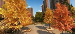 Autumn scene 3D model