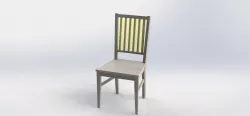 beech chair Low-poly  3D model