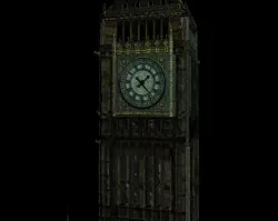 Big Ben Landmark Building gritty-style textures 3D model