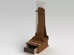 Billiard table accessories storage 