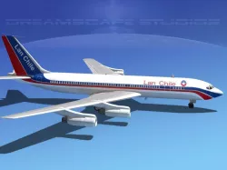 Boeing 707 LAN Chile 3D model