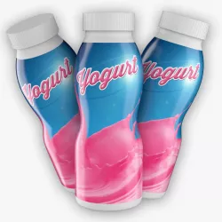 Bottle of Yogurt 185grs 3D model