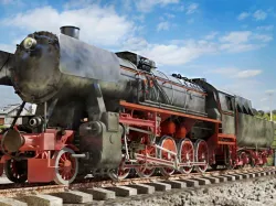 BR-52 Kriegslok Steam Locomotive Engine 3D model