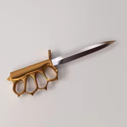 Brass Knuckles Knife 3D model