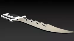 Brass Knuckles Knife 3D model