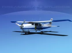 Cessna 210 US Border Patrol 3D model