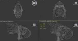Chocobo Helmet Low-poly  3D model