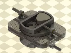 Converter of rotational to linear motion 3D model