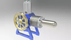 Cross Slot Stirling Engine