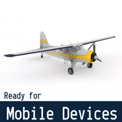 DeHavilland DHC-2 Beaver Low-poly  3D model