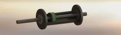 Double Acting Hydraulic Cylinder 3D model