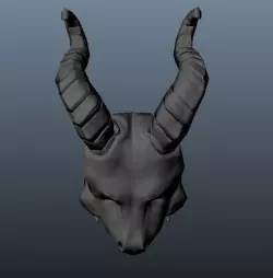 Dragon Skull  Helm Low-poly  3D model