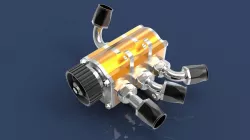 Dry sump oil pump 3D model