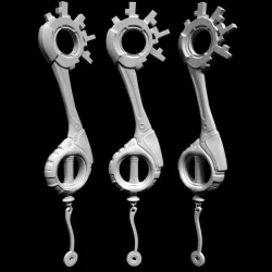 Dual Disc Keyblade 3D model