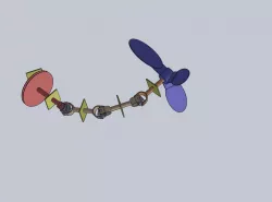 fan with yoke joint