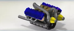 Fully Working V-6 Engine