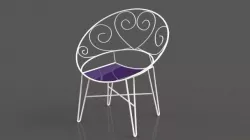 Garden Steel Chair 3D model