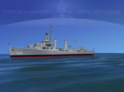 Gleaves Class Destroyer USS Turner 3D model