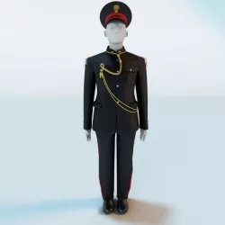 Gun Salute Manikin 3D model