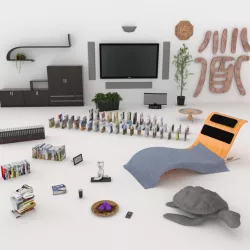 Interior Props Collection 1 Low-poly  3D model