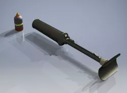 Japanese Type 89 "knee" mortar and projectile.