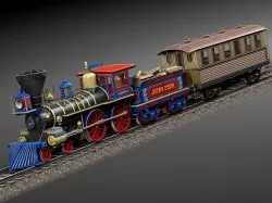 Jupiter Steam Train 1868 3D model